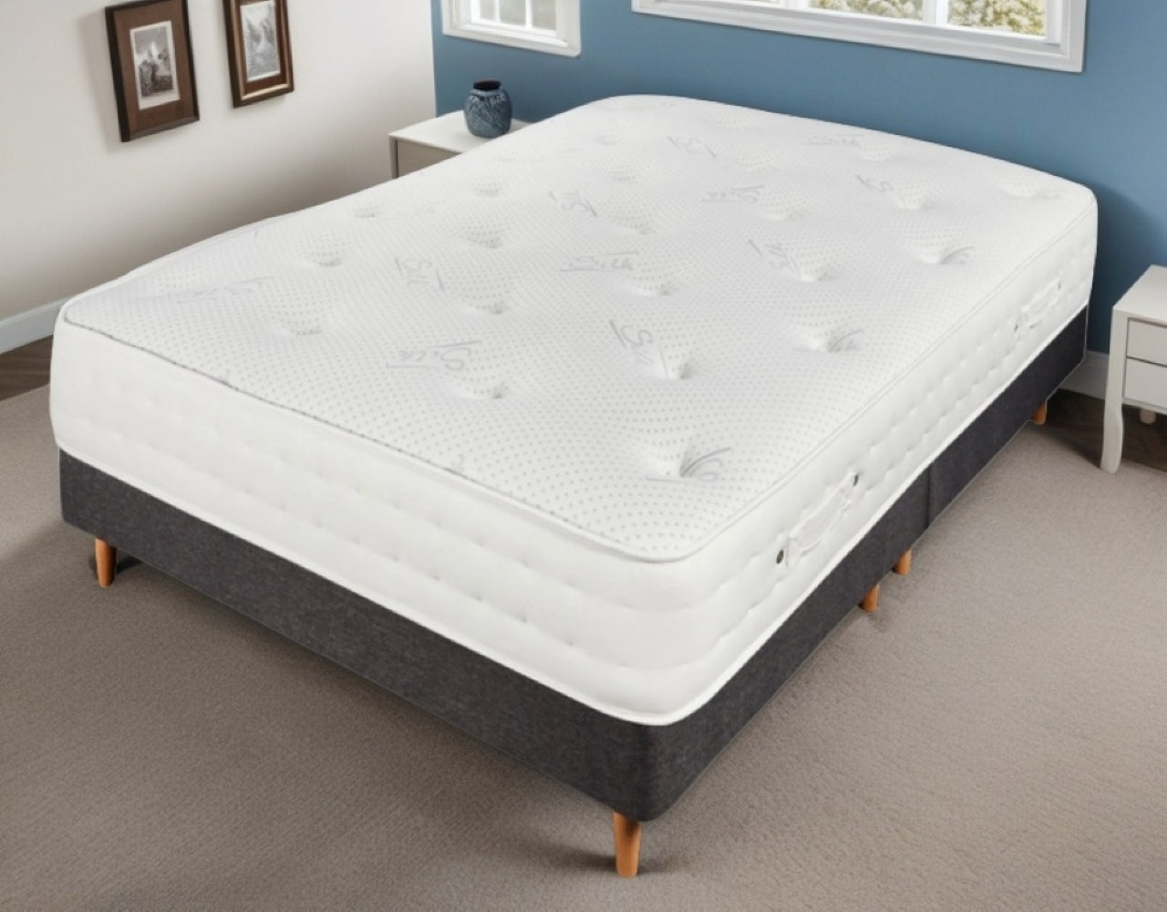 Smooth Silk Pocket 1000 Mattress - Medium/firm Support | Double | White