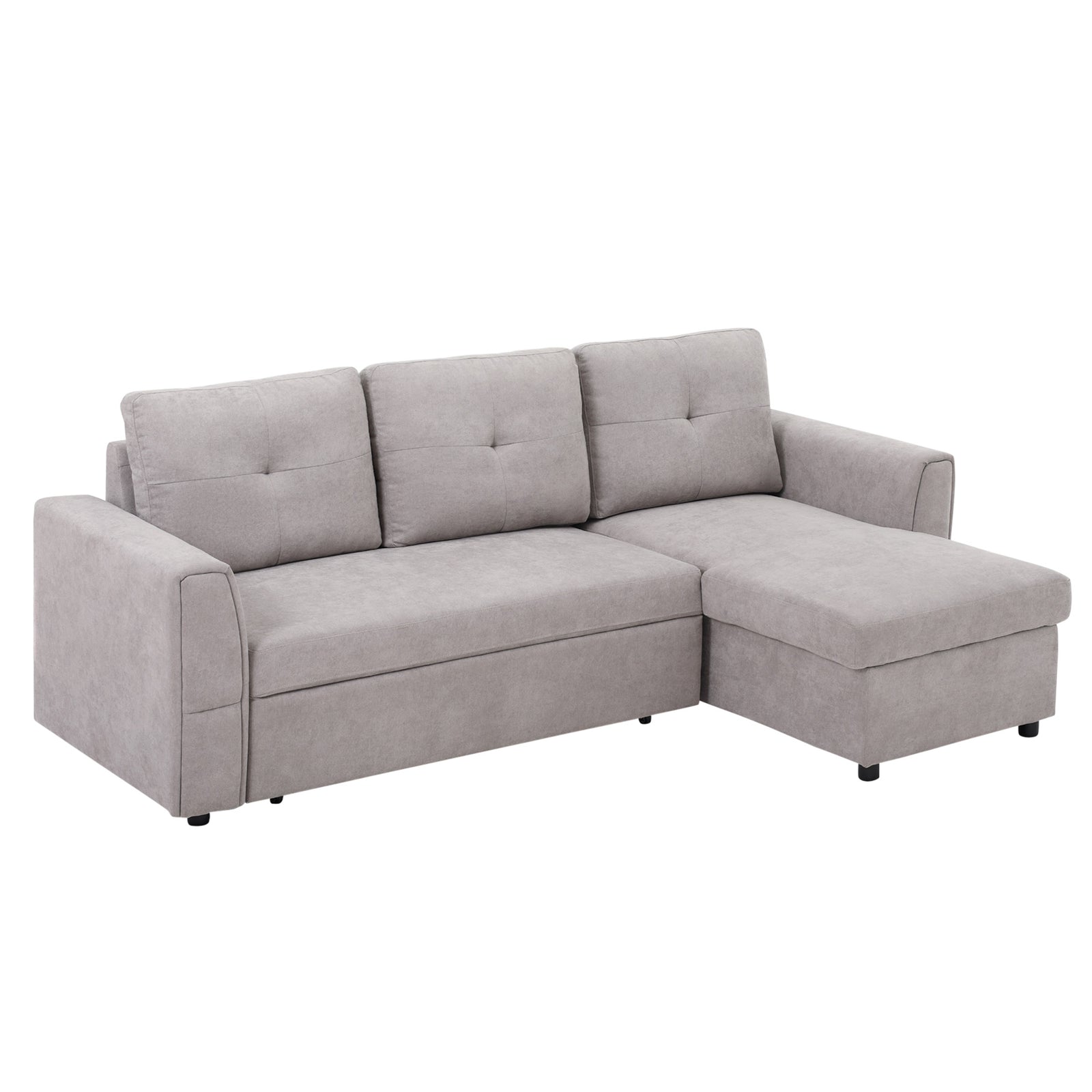 3 Seater Sofa Bed Convertible Pull Out Sofa With Storage | One Size