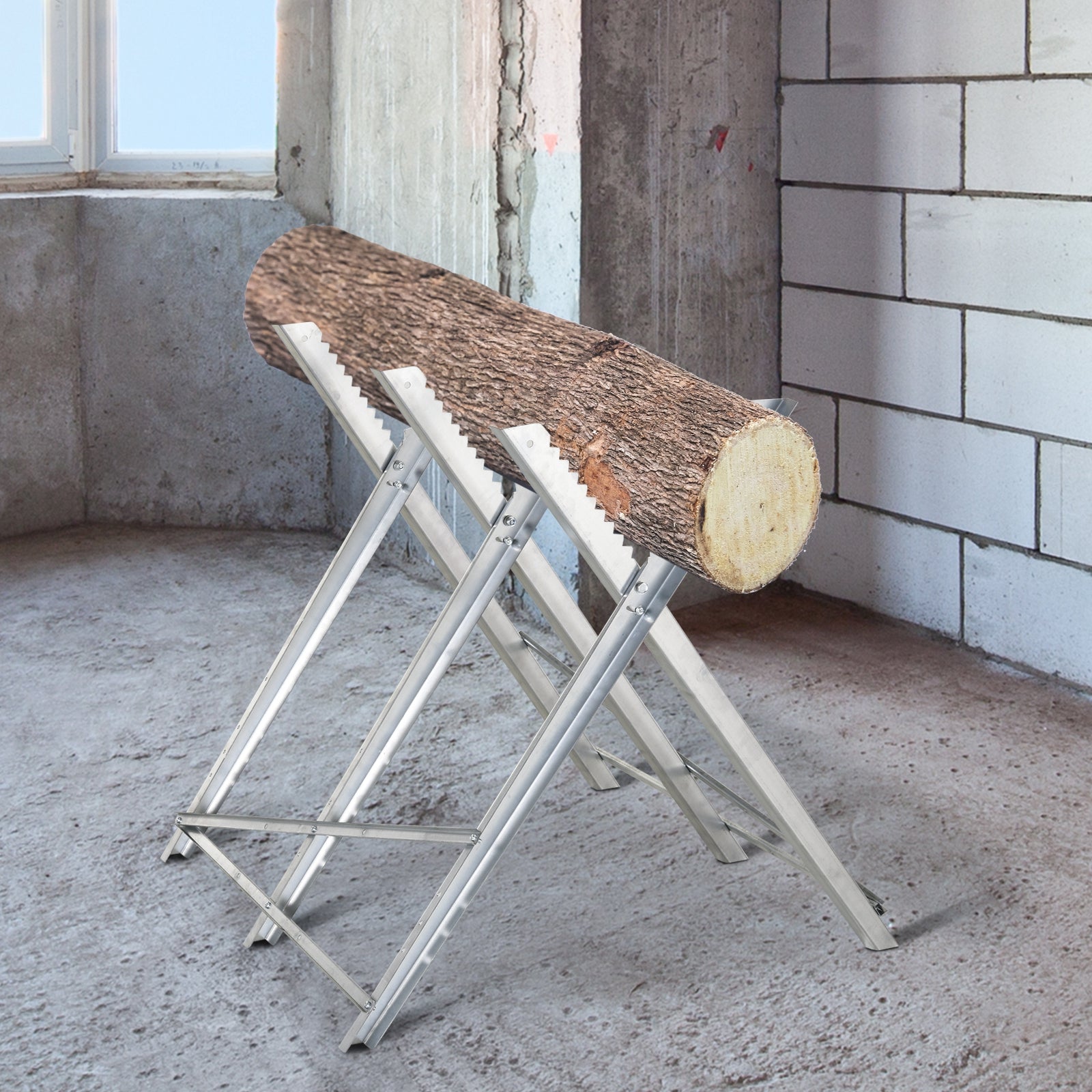 Saw Horse Steel Support Heavy Duty Foldable Design