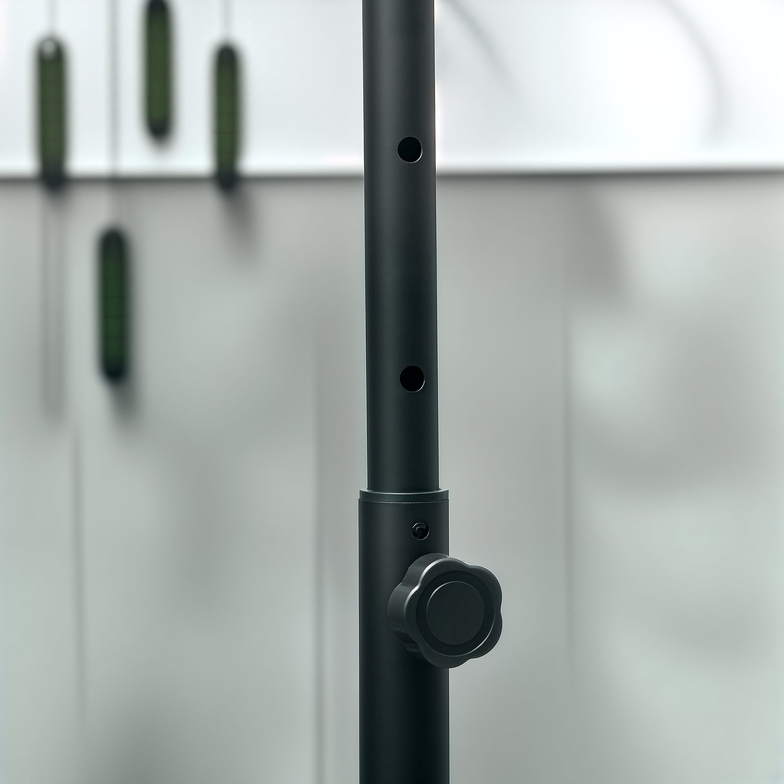 40" Foldable Mini Trampoline W/ Adjustable Handle,for Cardio