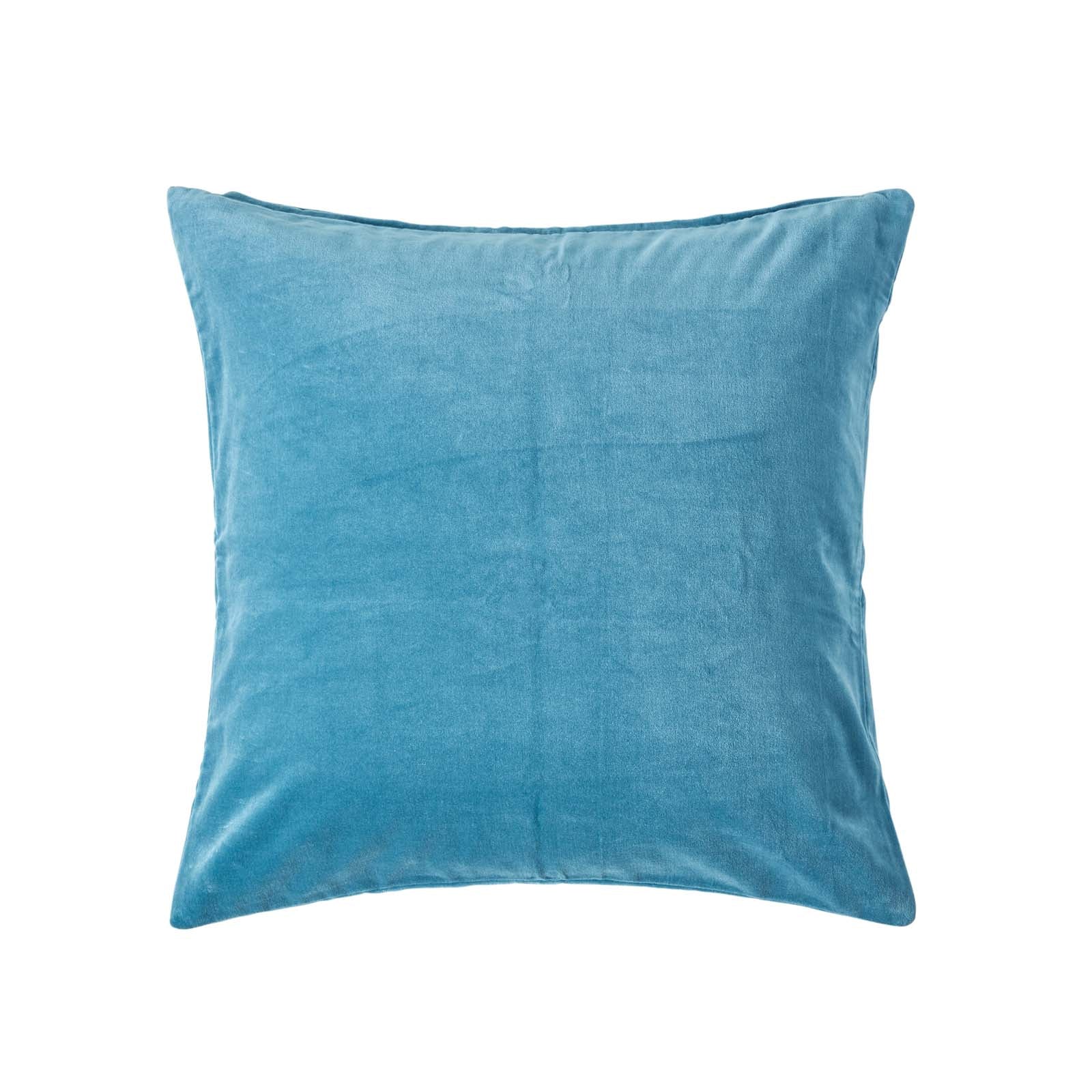 Luxury Cotton Velvet Cushion Cover | 60cm x 60cm | Blue