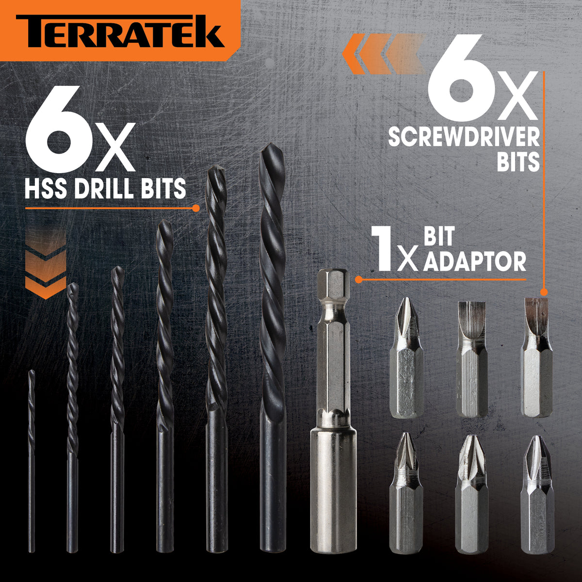 18v Cordless Drill And Screwdriver Set & Drill Bit Kit Li-ion Battery Included, Lightweight Power Battery Drill | 13 Piece Kit – 1x 18v Battery + Charger | Orange