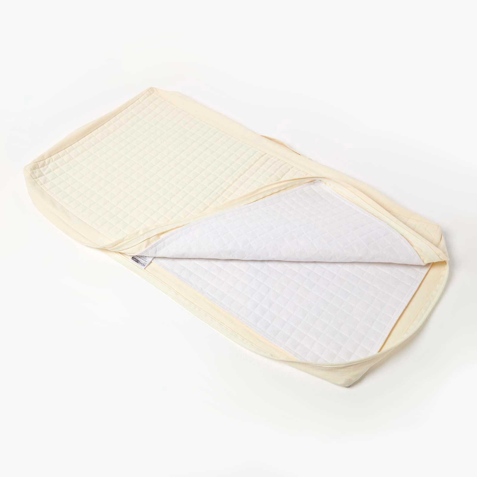Quilted Cotton 2 Seater Orthopaedic Booster Cushion Cover | 50cm x 100cm | Cream