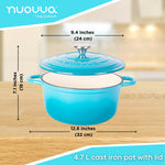 Cast Iron Dutch Oven With Lid Casserole - 24cm (4.7l) | Blue