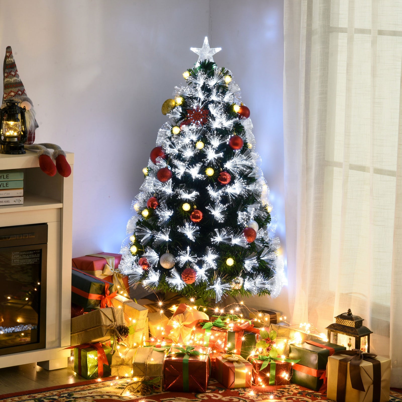 3/4/5/6ft Christmas Tree With Led Star Topper | 4ft | Green