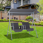 2 Person Covepatio Swing W/ Pivot Table And Console