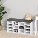 Multi-storage Shoe Rack 14 Compartments Moving Shelves | One Size | White