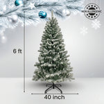 6ft Premium Snow Filled Grand Fir Full Artificial Christmas Tree 1000 Branch Tips