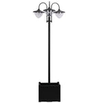 3-head Led Solar Light Lamp Street Light Post W/ Base