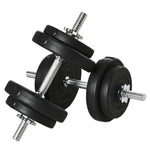 20kg Adjustable Dumbbells Weight Set | Black