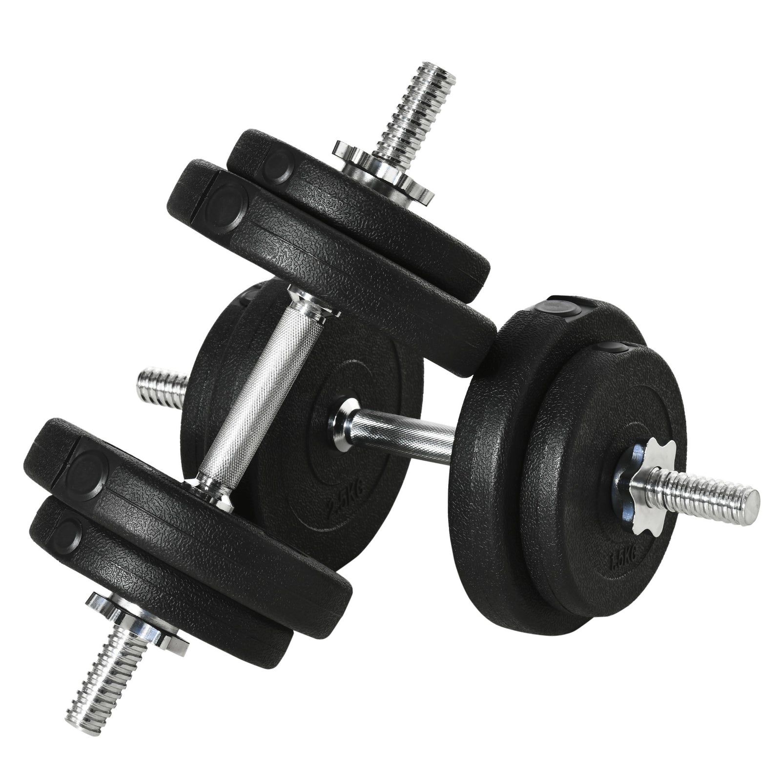 20kg Adjustable Dumbbells Weight Set | Black