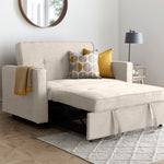 Troy 2 Seater Adjustable Sofa Bed | 2 Person | Beige