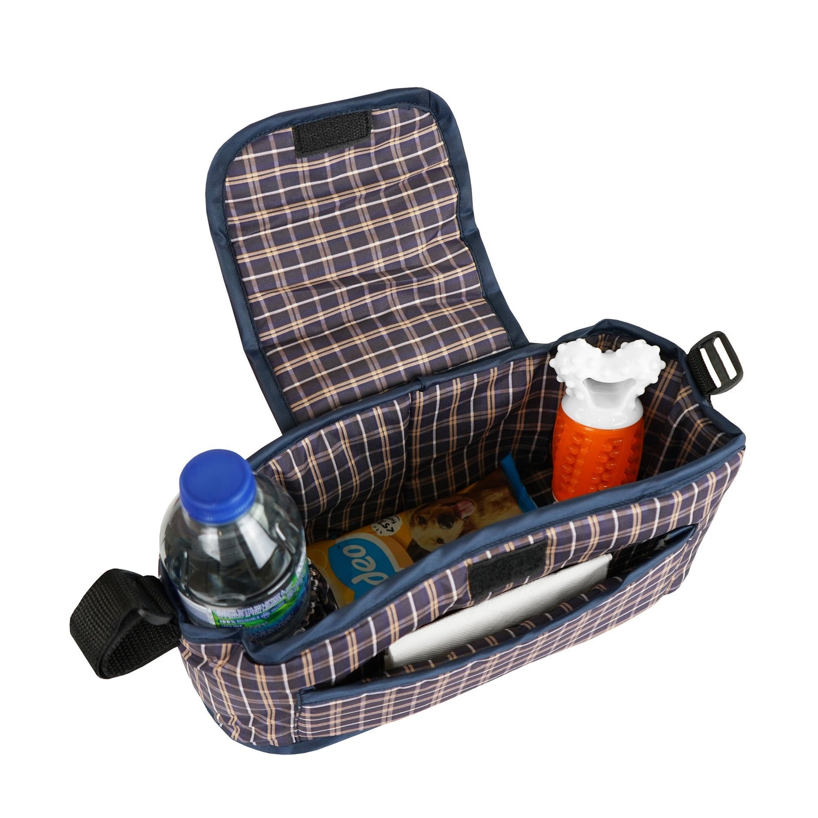 Pet Stroller Caddy Bag | Tartan