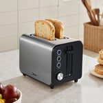 2-slice Toaster – 7 Browning Levels, Defrost, Reheat & Cancel Functions With Removable Crumb Tray