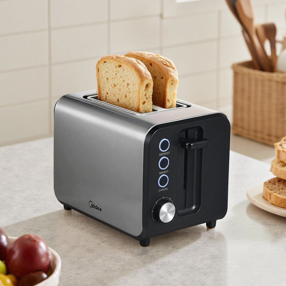 2-slice Toaster – 7 Browning Levels, Defrost, Reheat & Cancel Functions With Removable Crumb Tray