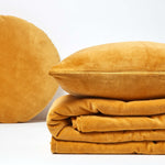 Velvet Cotton Quilted Throw | 125cm x 150cm | Mustard