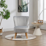 Arezza Velvet Accent Chair | Silver