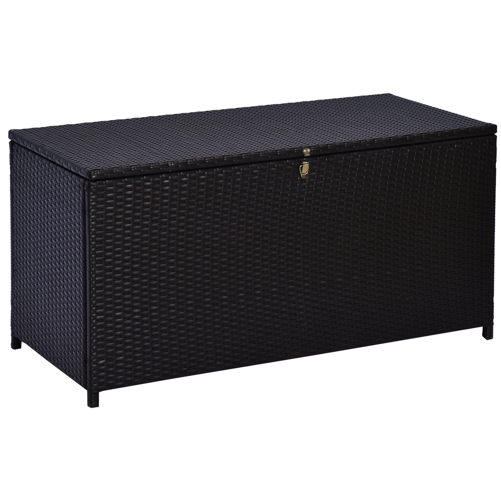 Rattan Storage Box Outdoor Indoor Wicker Cabinet Chest
