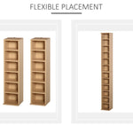 Set Of 2 Cd Storage Units With Adjustable Shelves | One Size | Natura