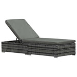 Garden Sun Lounger Rattan Recliner Lounger Chair | Gray