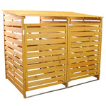 Wheelie Bin Storage | Double | Brown