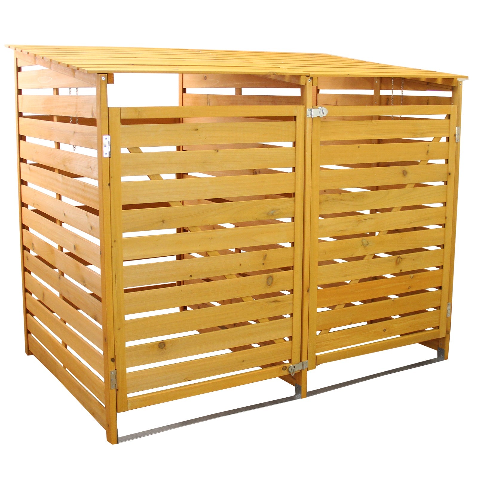 Wheelie Bin Storage | Double | Brown