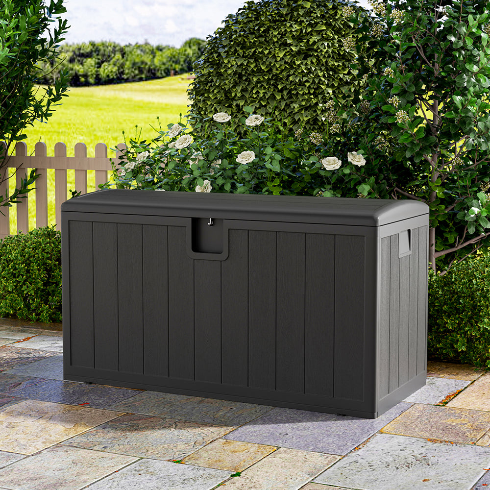 Large 105-gallon Outdoor Storage Box For Deck Or Patio | Black