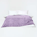 Geometric Triangle Velvet Throw | 200cm x 230cm | Purple