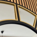 Mio - Metal Arched Window Mirror | 95cm x 120cm | Black & Gold