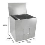 Galvanised Coal Bunker | 500kg | Silver