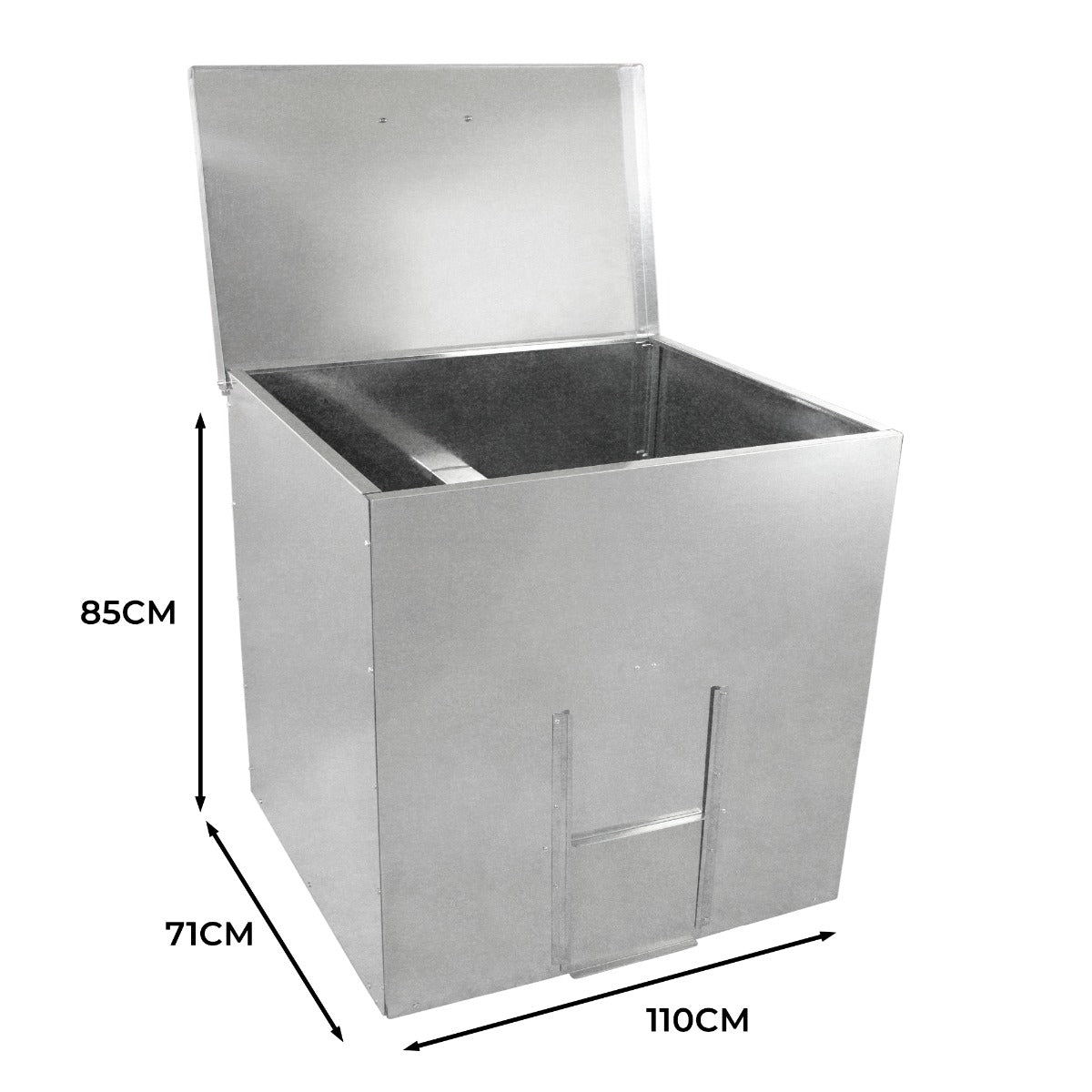 Galvanised Coal Bunker | 500kg | Silver