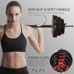 20kg Adjustable Barbell Set For Home Gym | Black