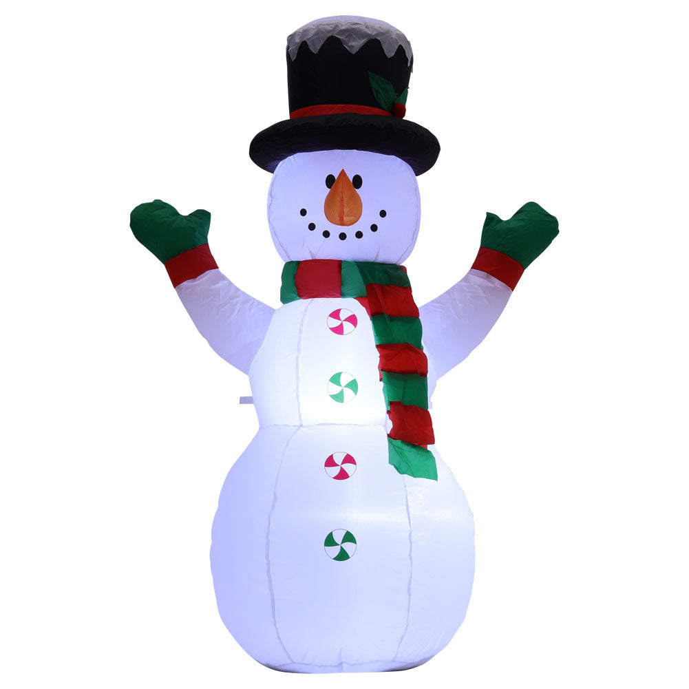 1.2m H Inflatable Snowman – Outdoor Christmas Decoration With Built-in Air Blower & Transformer