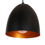 Vegas Hand Made Designer Pendant Light Matt Black And Copper / Rose Gold