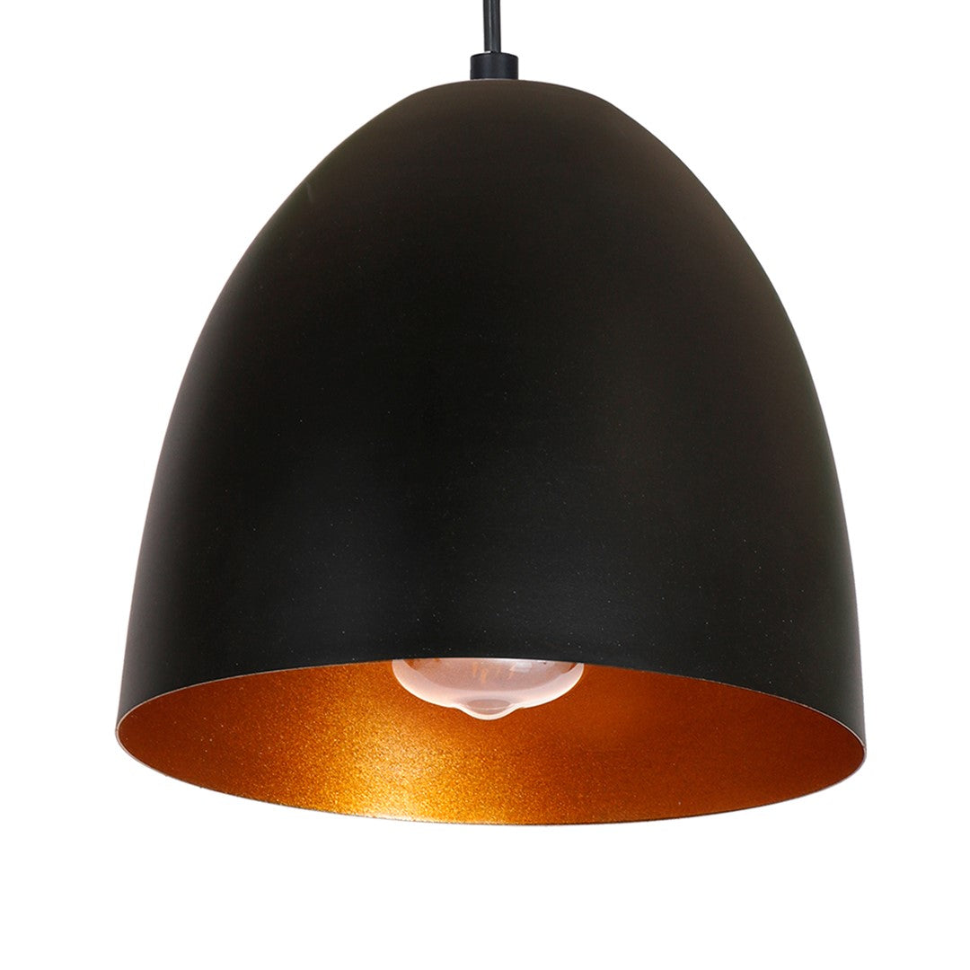 Vegas Hand Made Designer Pendant Light Matt Black And Copper / Rose Gold
