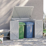 5ft X 3ft 2-bin Steel Storage Shed With Double Locking Doors
