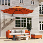 Wall Mounted Parasol W/ Vent & 8 Ribs | Orange