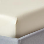 Organic Cotton Deep Fitted Sheet 18 Inch 400 Tc | Single | Cream