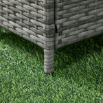 The Tarporley Grey 9 Seat Corner Firepit Rattan Dining Set