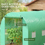 3x2m Polytunnel Greenhouse W/ Sprinkler System | Small | Green