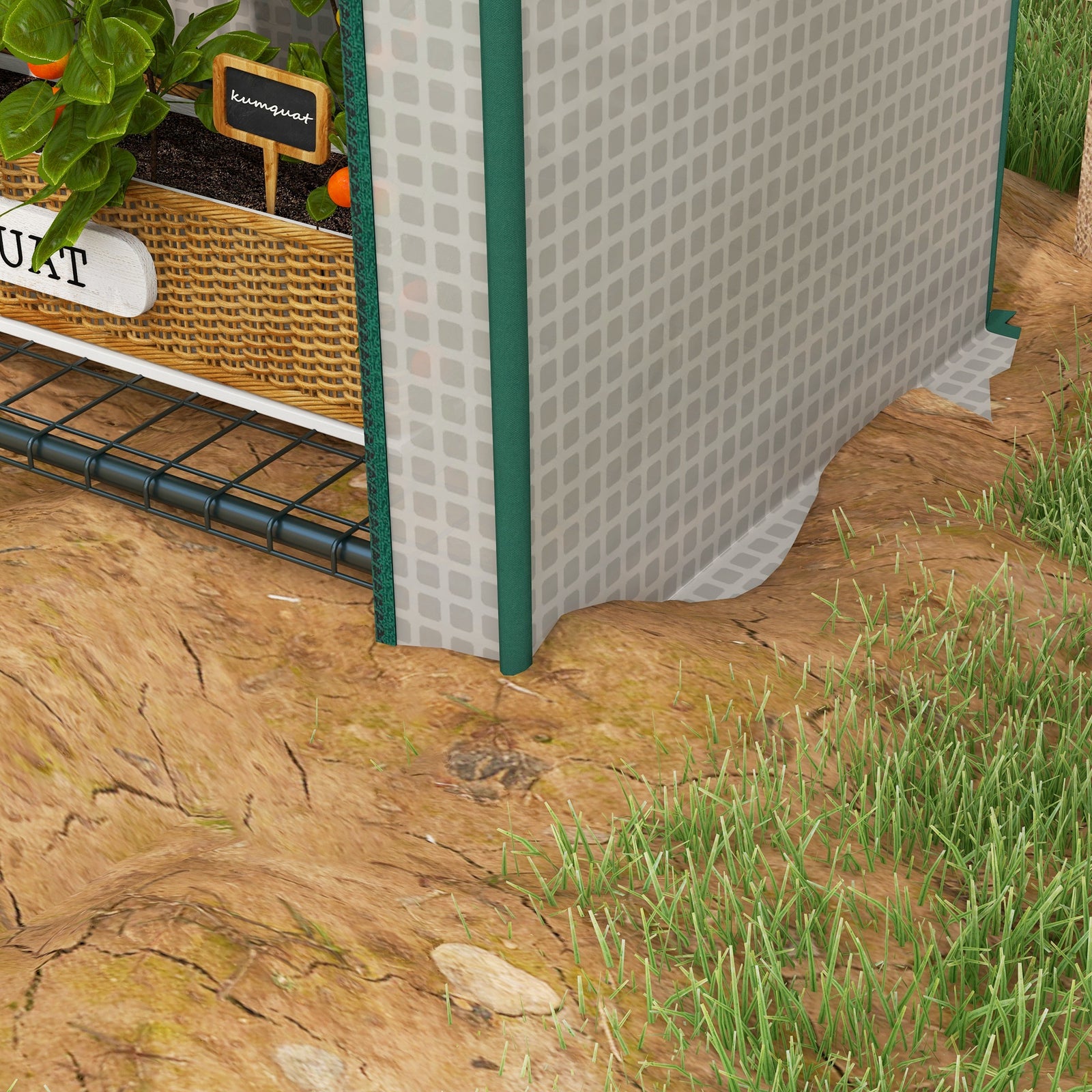 80 X 49 X 160cm Mini Greenhouse Portable Green House With Shelf | White