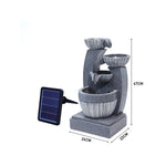 Water Fountain Rockery Decoration Solar Powered Outdoor