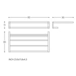 Towel Rack, Chrome, Metric Collection