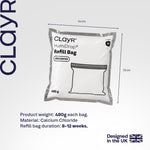Clayr Humidrop 480g Moisture Absorber Refill Bags 4 Pack