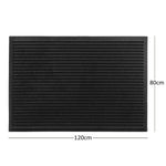 Nicoman Ribbed Harmony Entrance Doormat | 120cm x 80cm | Black