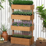 4-tier Raised Garden Bed Vertical Planter Orange