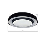 Naomi Stylish 38cm Black Led 24w(122w) Ceiling Lamp With Included Remote To Achieve Perfect Brightness And Temperature