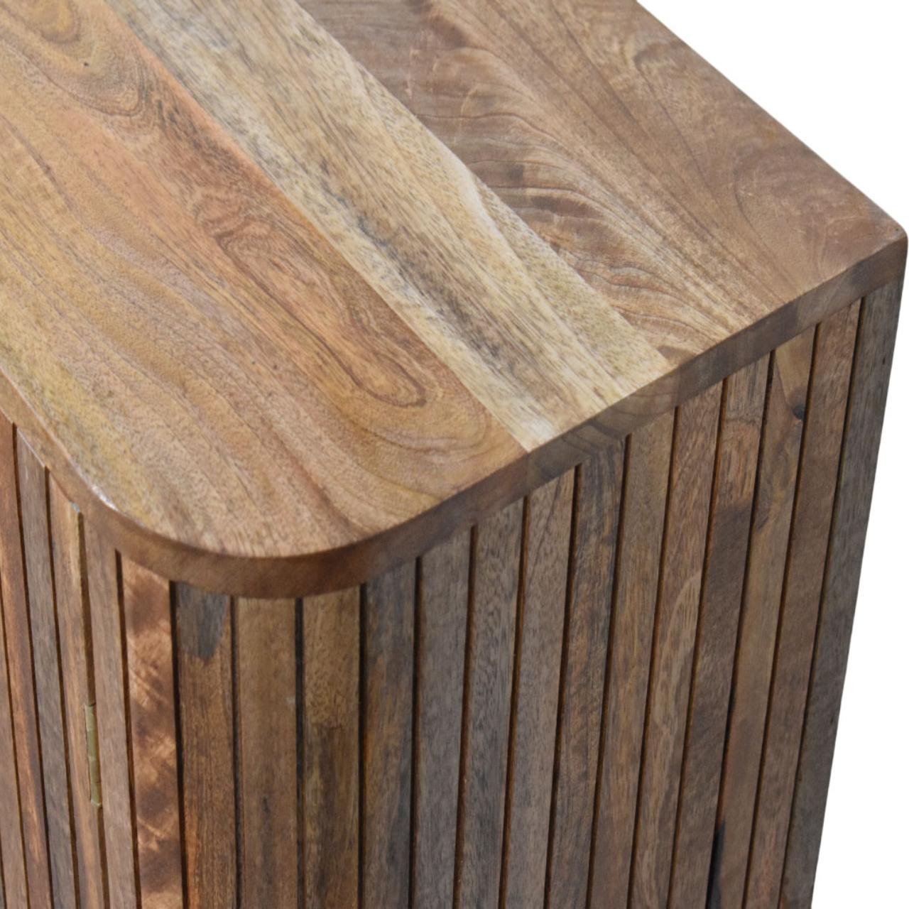 Handcrafted Solid Wood Cabinet – Golden Teak Finish