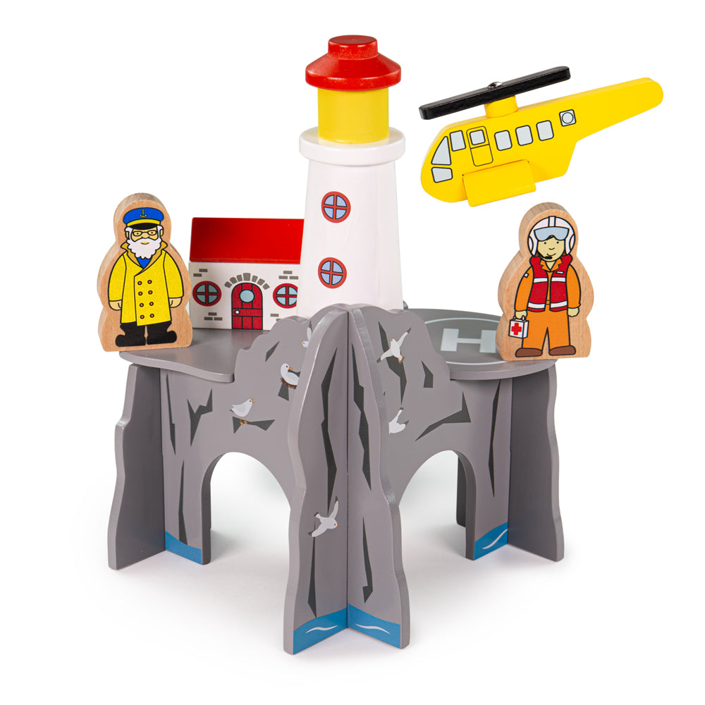 Bigjigs Toys Lighthouse 4-way Tunnel for Wooden Train Sets