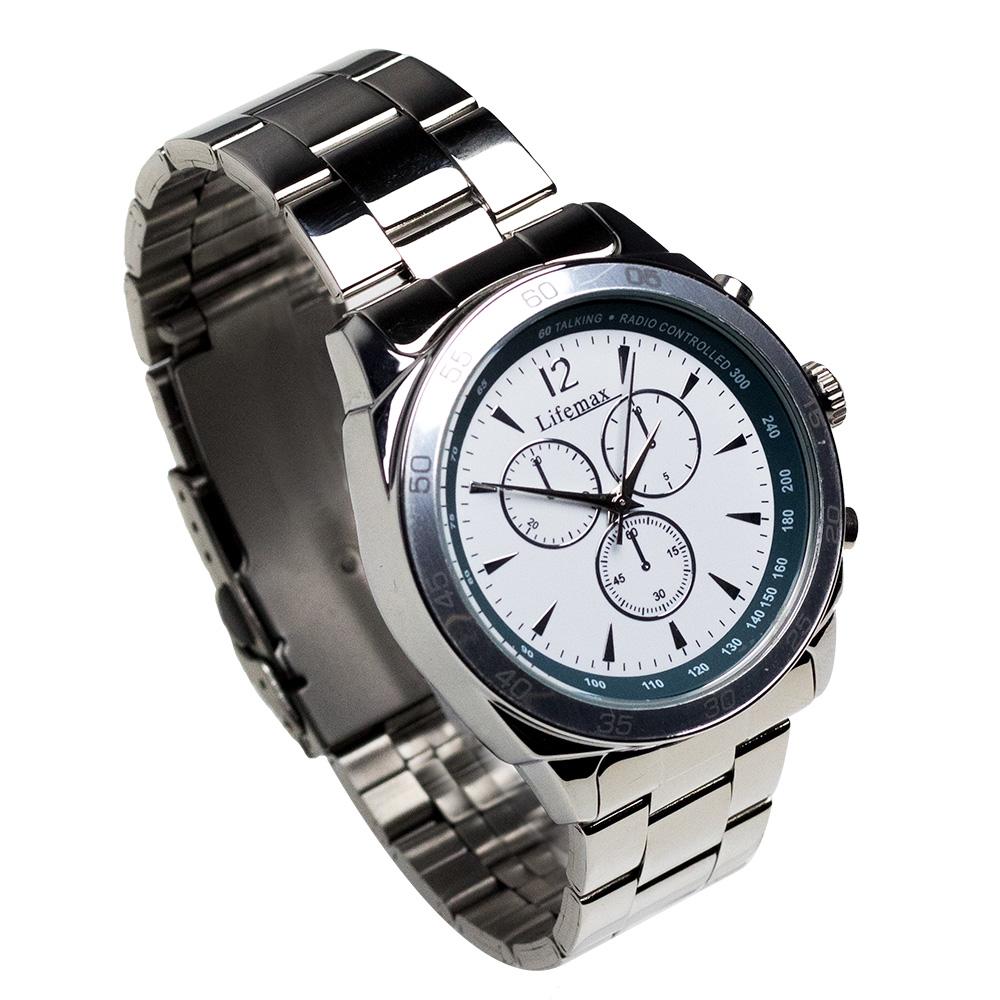 Talking Atomic Watch, Silver, Fixed Bracelet